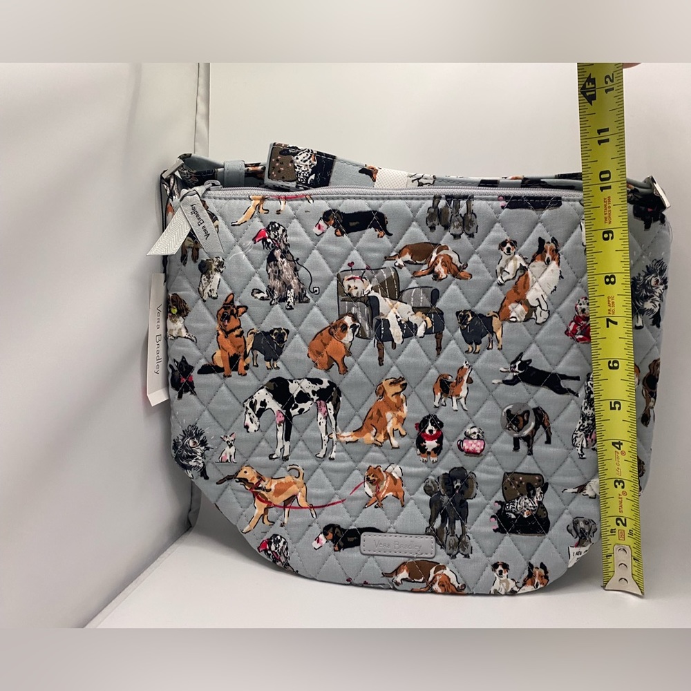 “Vera Bradley” Bucket Crossbody Bag in Cotton- (NWT) “Dog Show”Pattern - Picture 6 of 13